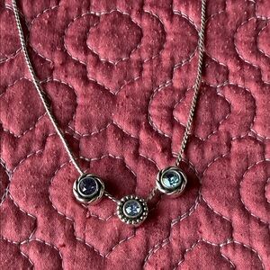 Brighton Halo Necklace with Blue and lavender Accents